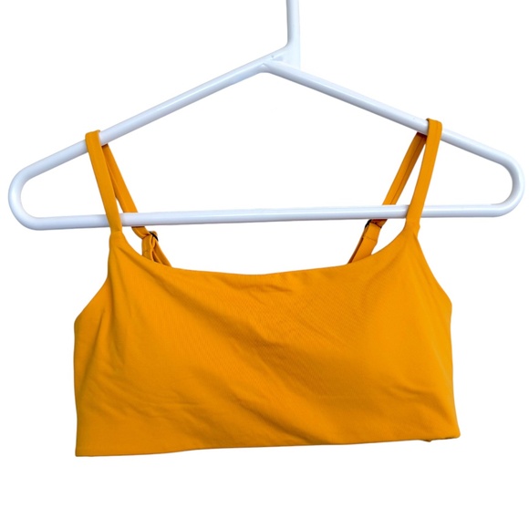 NWOT Athleta Scoop Bikini Top in Abyssinian Yellow Swimsuit - Picture 1 of 7